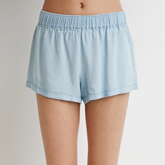 Forever 21 chambray shorts, light blue - Picture 1 of 4